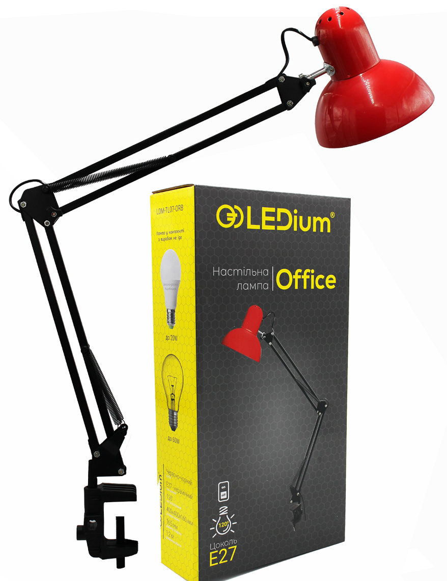 Настільна лампа OFFICE E27 LEDium (червона)